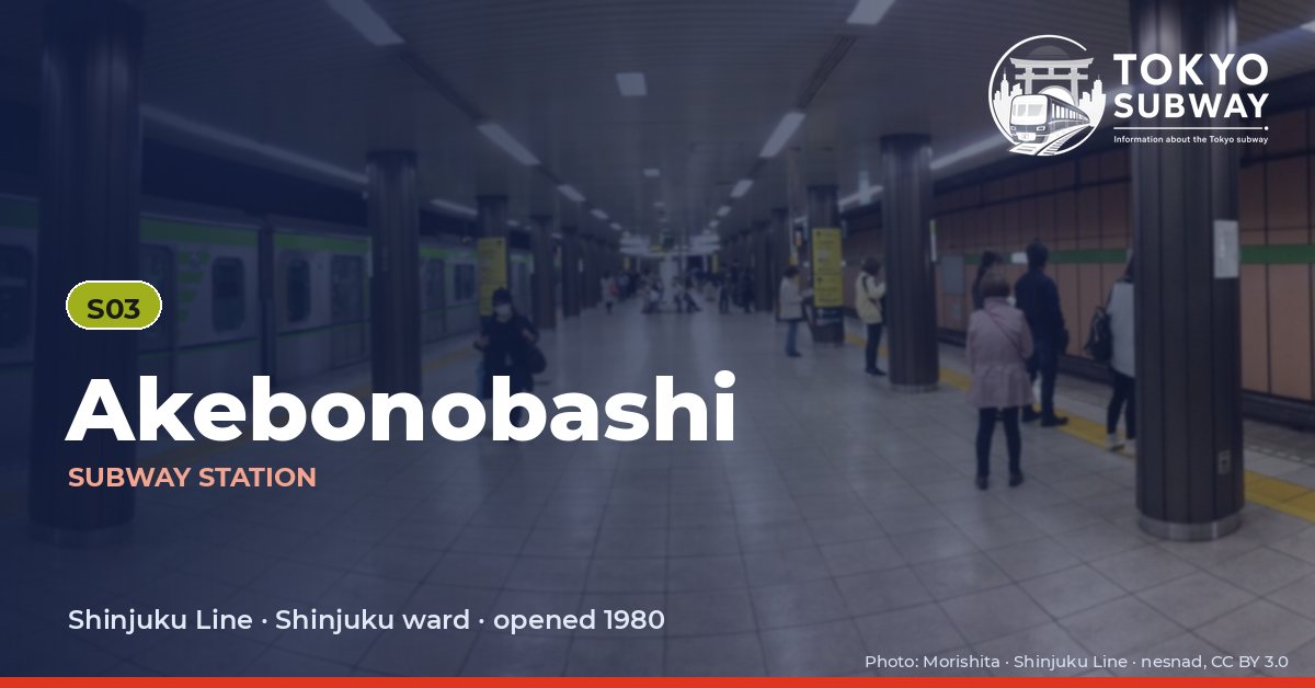 Akebonobashi Station, Tokyo subway