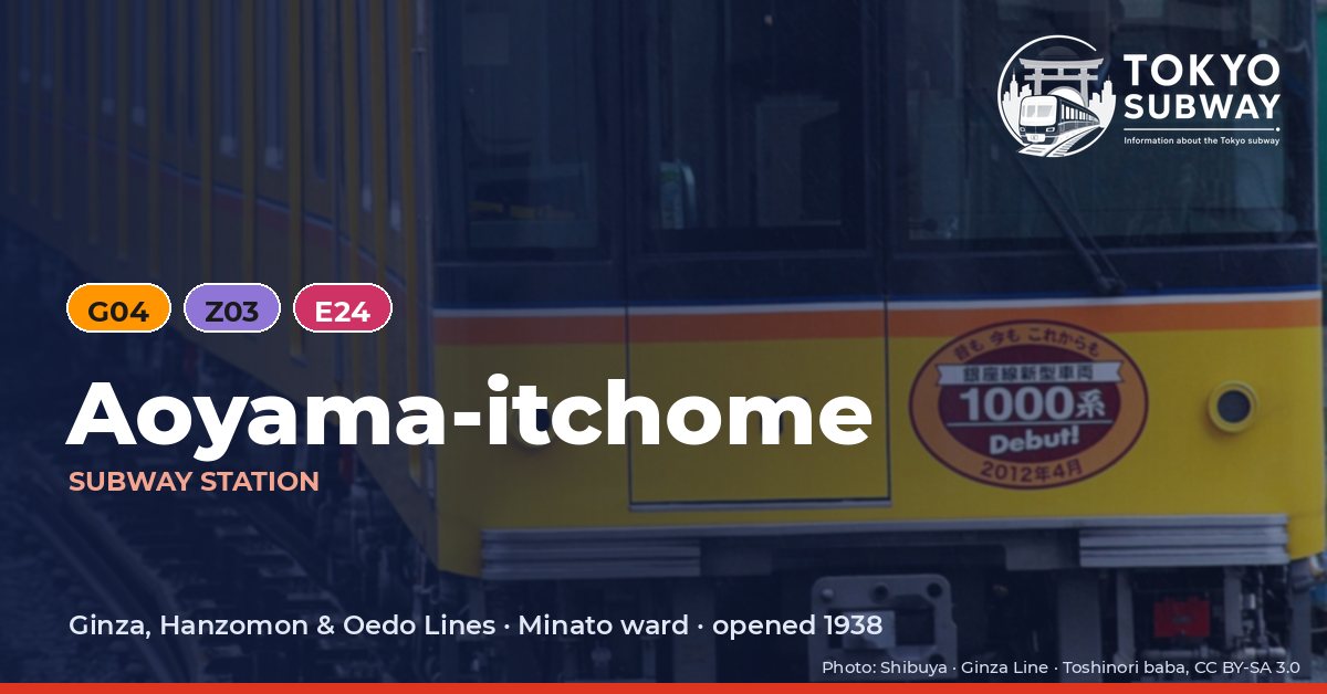 Aoyama-itchome Station, Tokyo subway