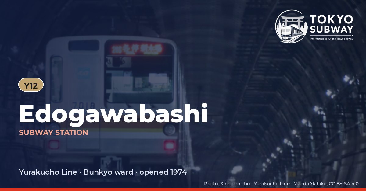 Edogawabashi Station, Tokyo subway
