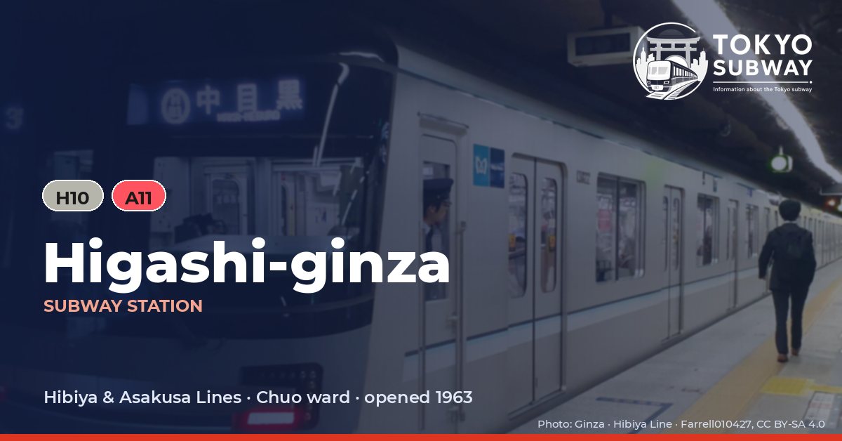 Higashi-ginza Station, Tokyo subway