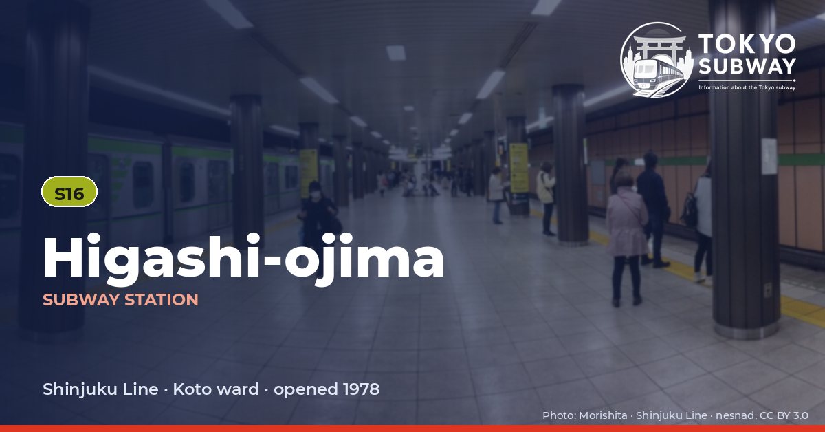 Higashi-ojima Station, Tokyo subway
