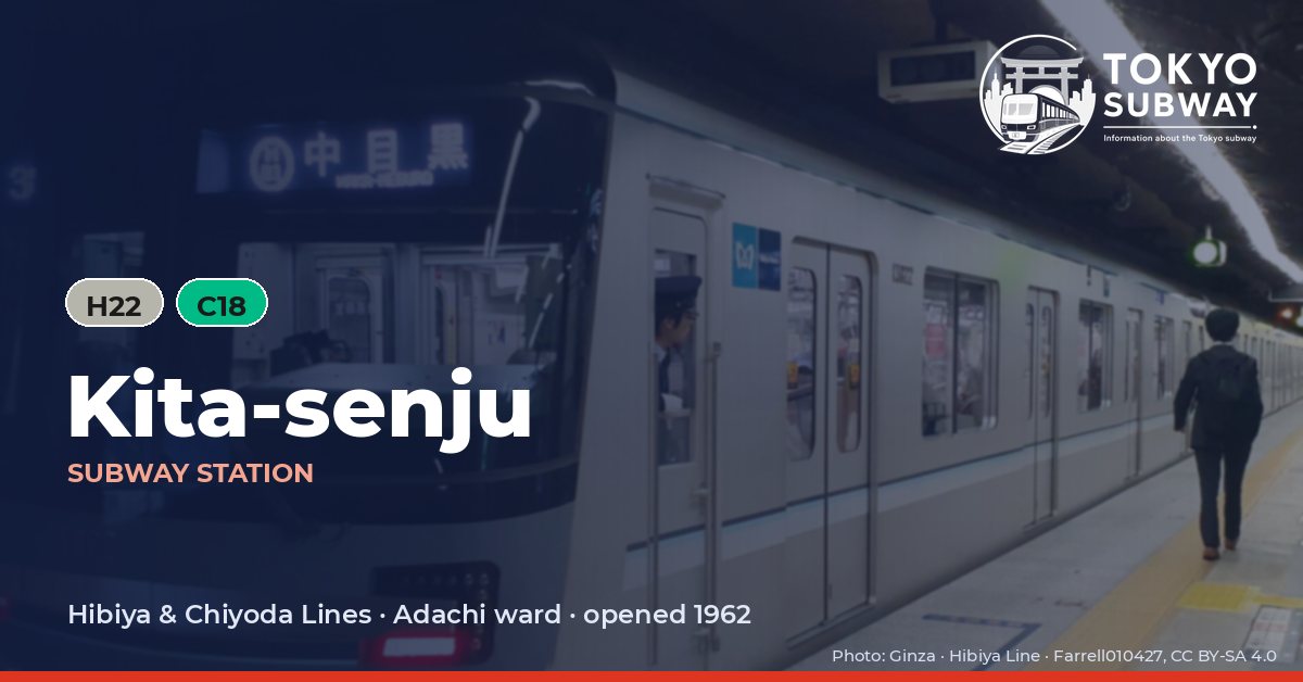 Kita-senju Station, Tokyo subway