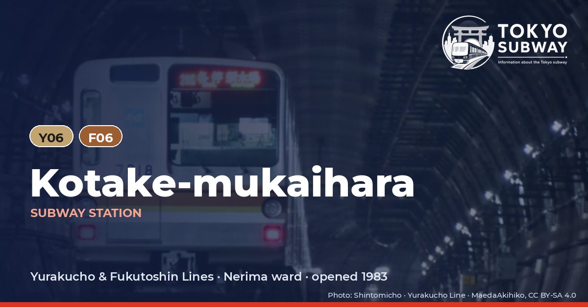 Kotake-mukaihara Station, Tokyo subway