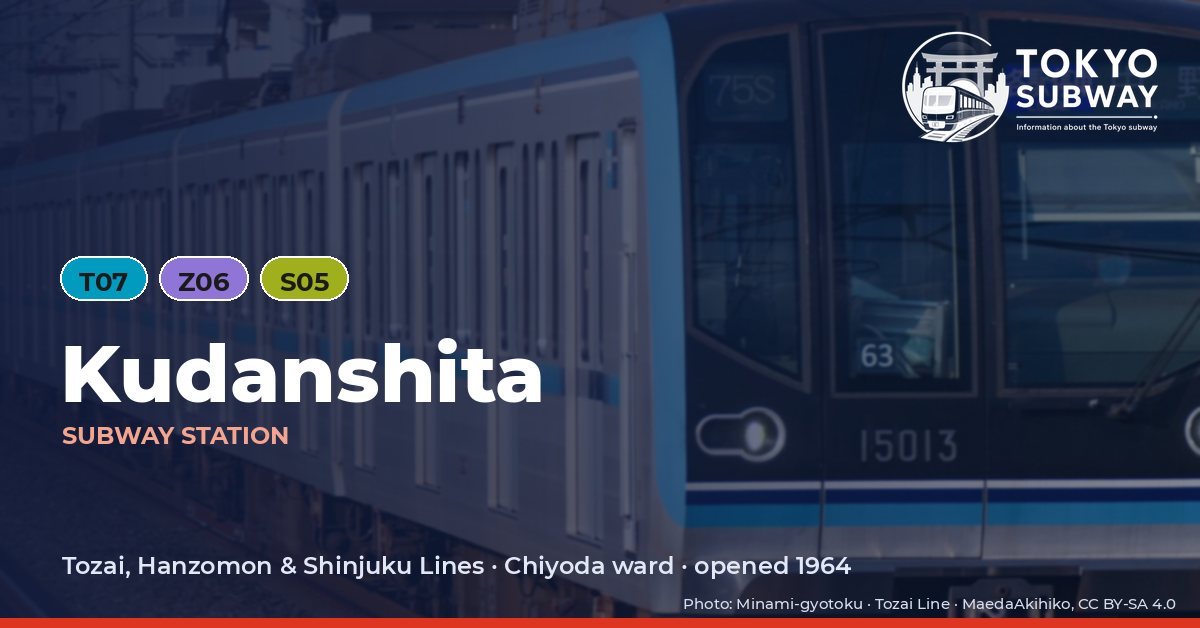 Kudanshita Station, Tokyo subway