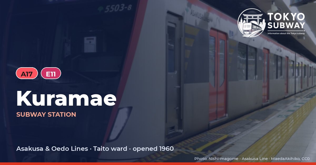 Kuramae Station, Tokyo subway