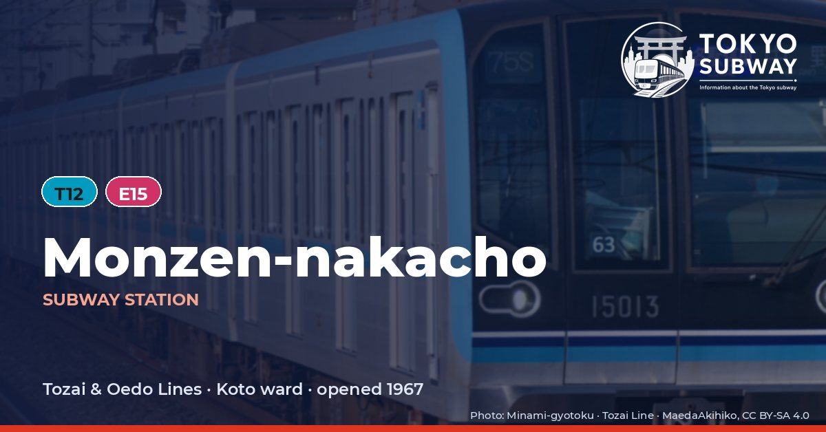 Monzen-nakacho Station, Tokyo subway