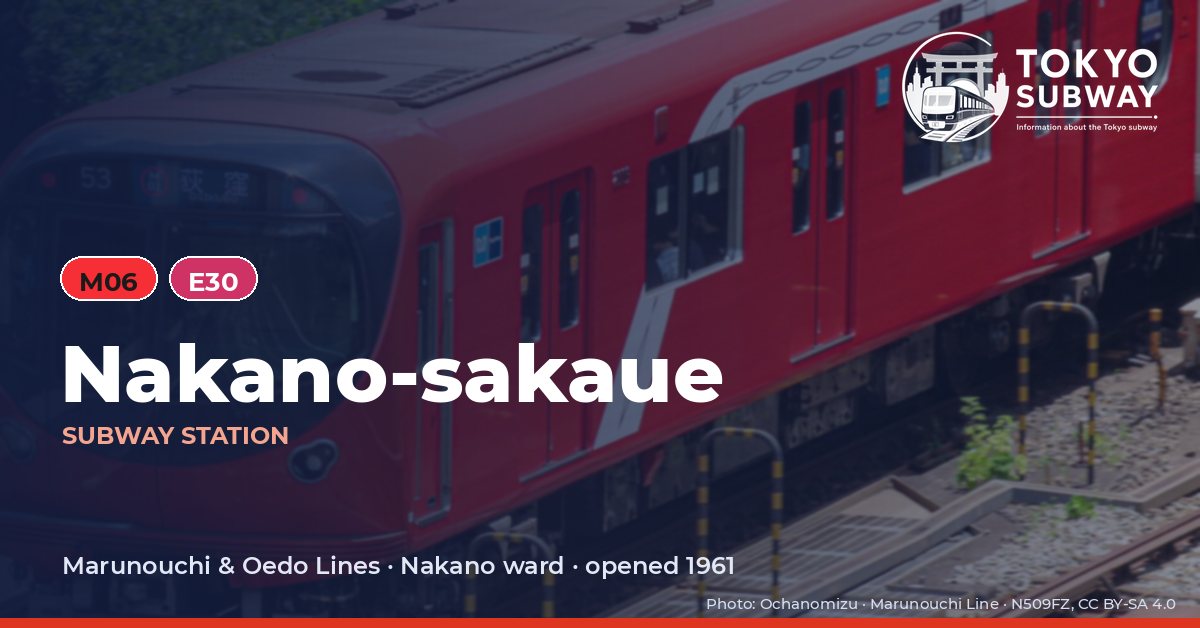 Nakano-sakaue Station, Tokyo subway