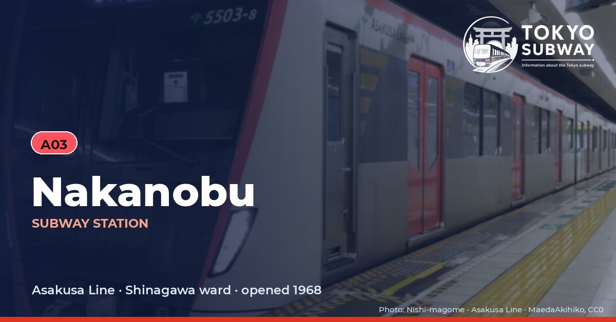 Nakanobu Station, Tokyo subway