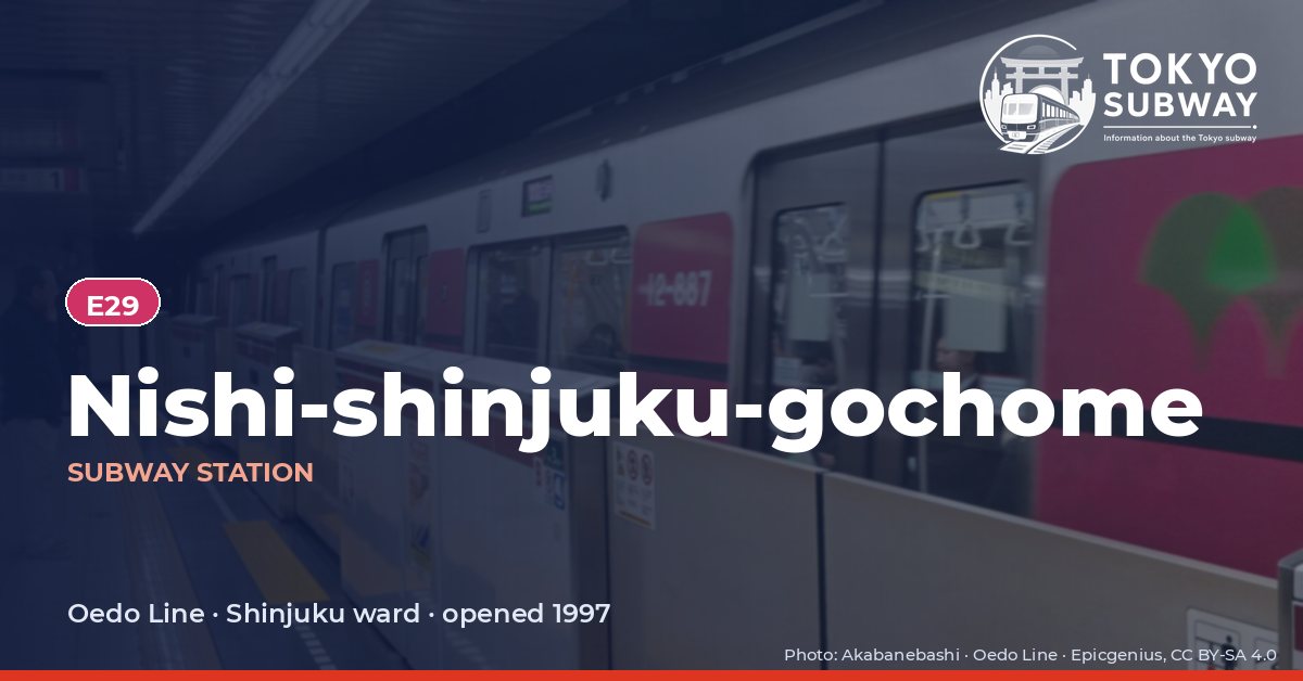 Nishi-shinjuku-gochome Station, Tokyo subway