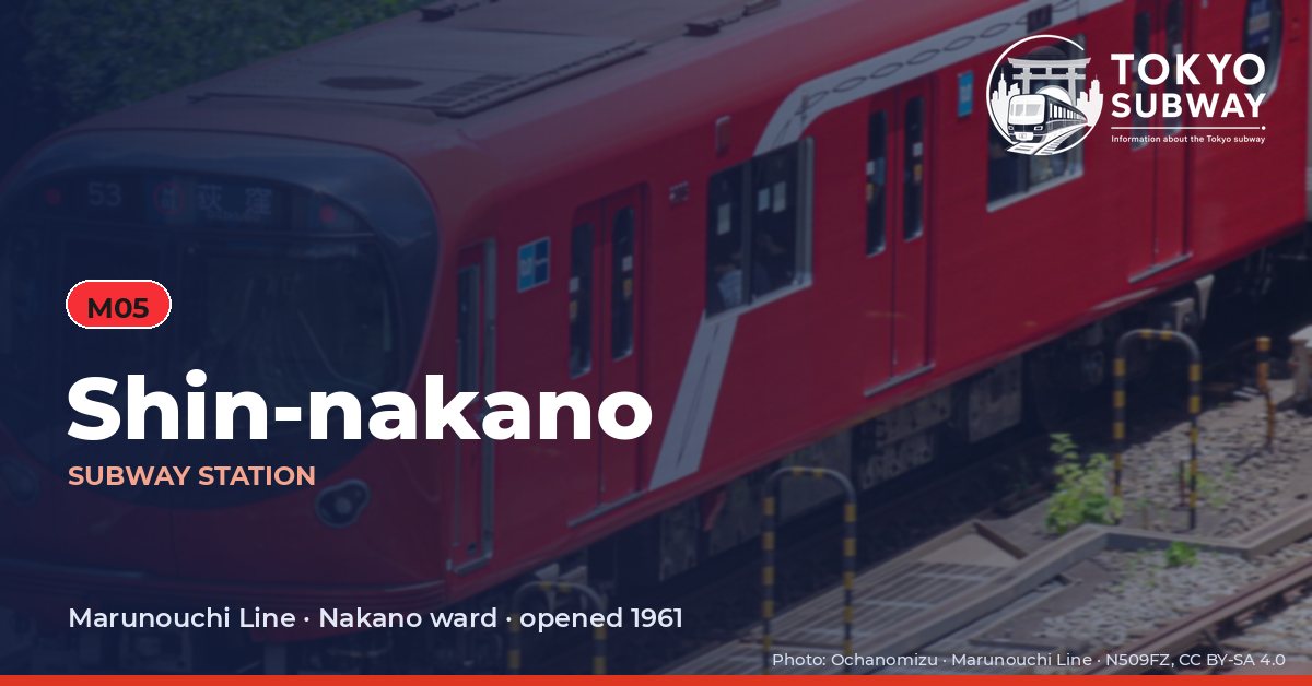 Shin-nakano Station, Tokyo subway
