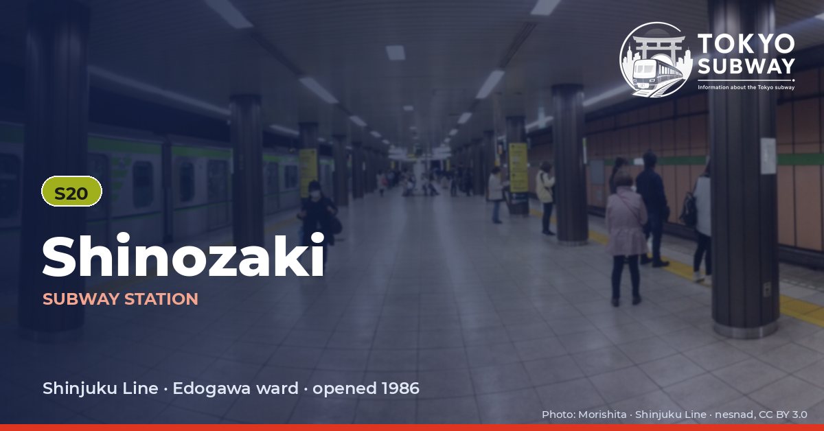 Shinozaki Station, Tokyo subway