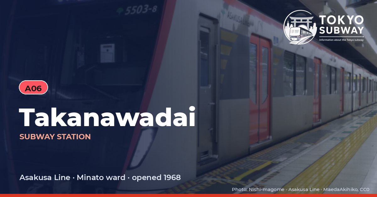 Takanawadai Station, Tokyo subway