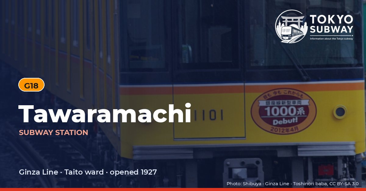 Tawaramachi Station, Tokyo subway