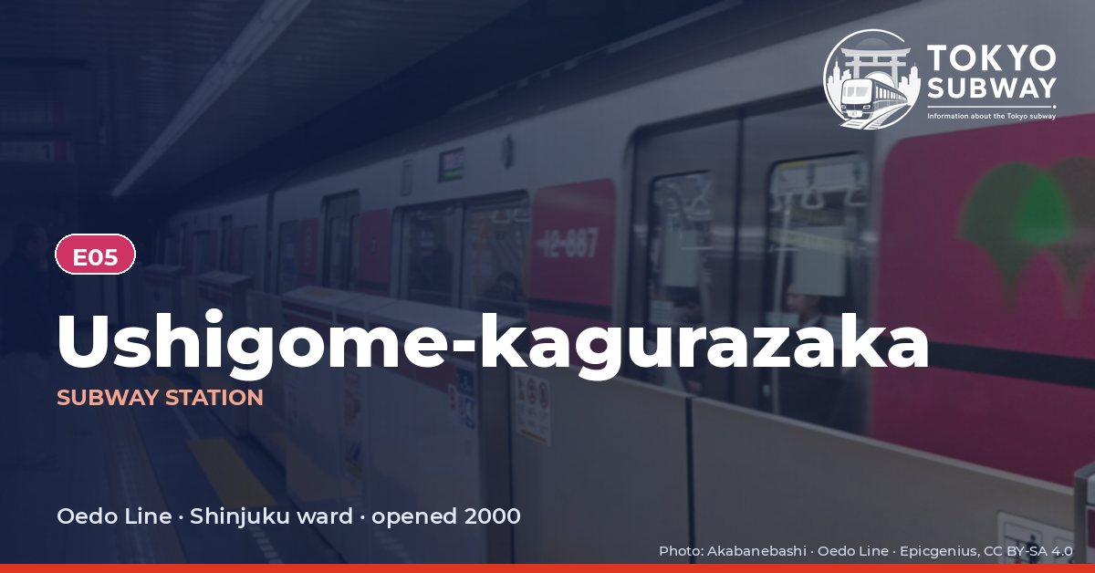 Ushigome-kagurazaka Station, Tokyo subway