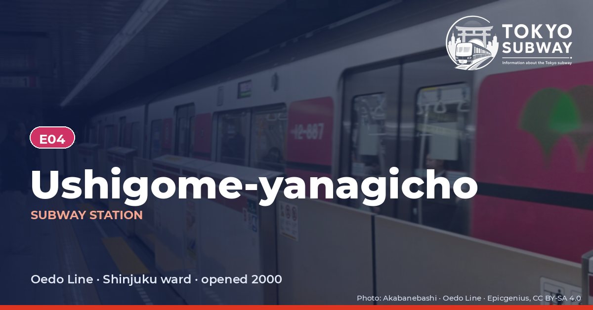 Ushigome-yanagicho Station, Tokyo subway