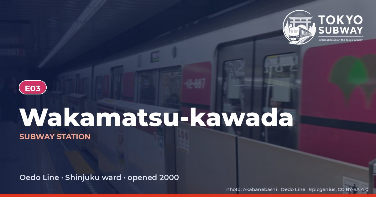 Wakamatsu-kawada Station, Tokyo subway